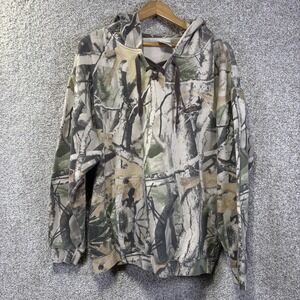 In Play Hoodie Mens XL Camo Fleece Pullover Metro Hardwoods Fishing Sweatshirt
